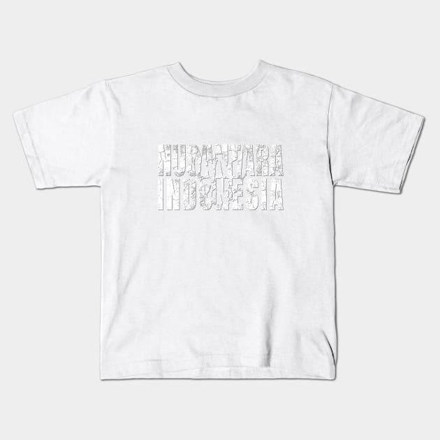 Nusantara Indonesia (White) Kids T-Shirt by BaliBudo